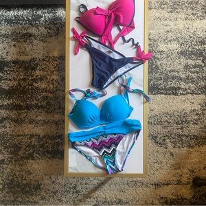 Stylish Blue and Pink Women's Bikini Set